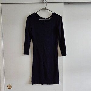 Neiman Marcus scoop neckline Navy blue Bodycon casual dress size XS